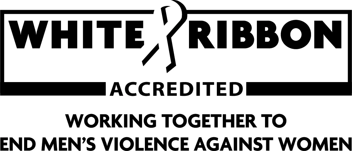 White ribbon logo