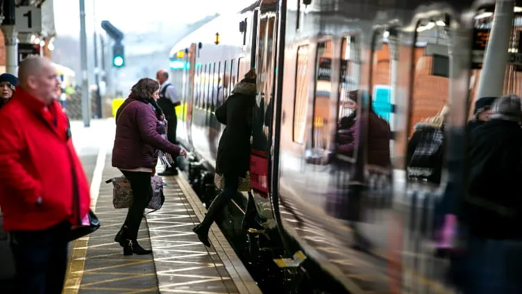 Hull Trains Paragon passengers boarding the train