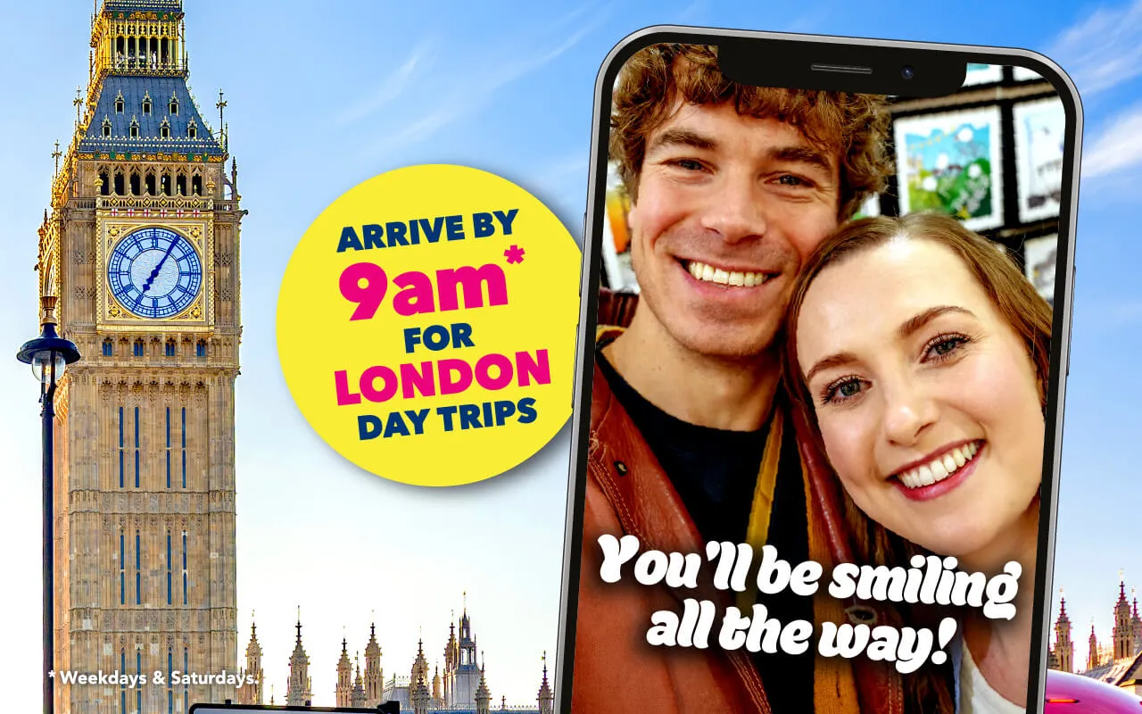 A selfie style photo of a couple with Big Ben in the background